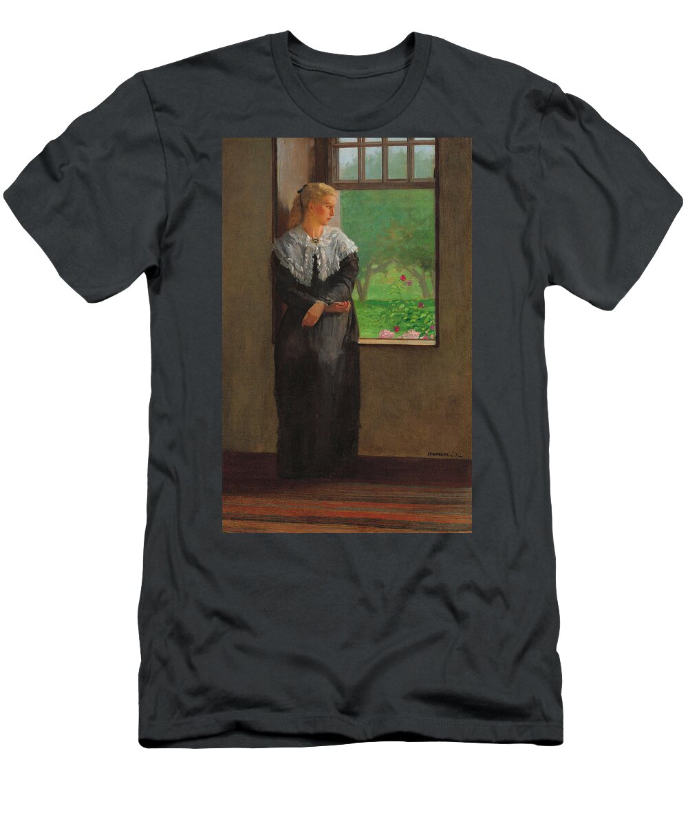 Winslow Homer T-Shirt featuring the painting Reverie by Winslow Homer