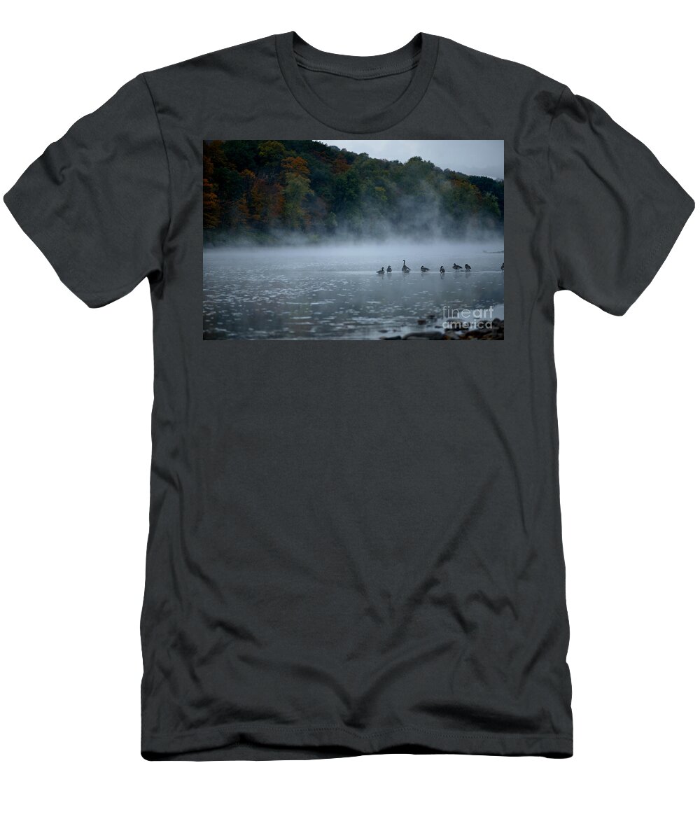 Animals T-Shirt featuring the photograph River Geese by Nicki McManus
