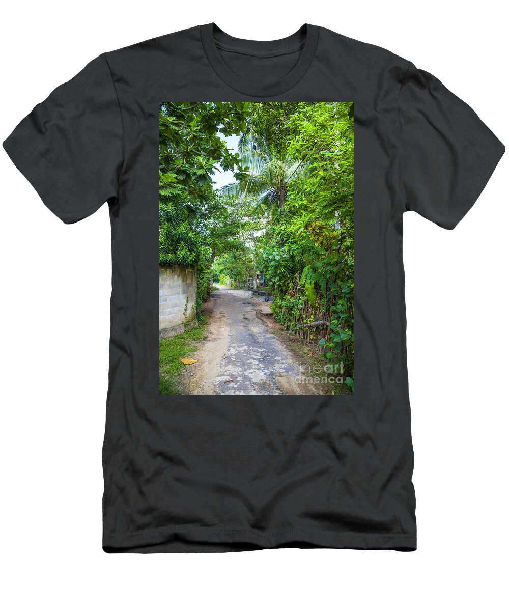 Jungle T-Shirt featuring the photograph road in the Sri Lanka jungle by Gina Koch