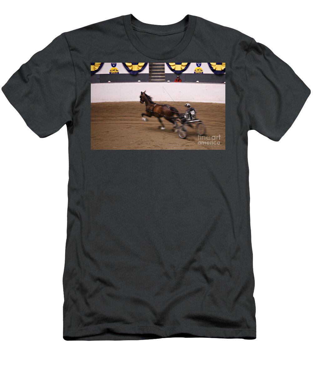 Equine T-Shirt featuring the photograph Road Pony at Speed by Carol Lynn Coronios
