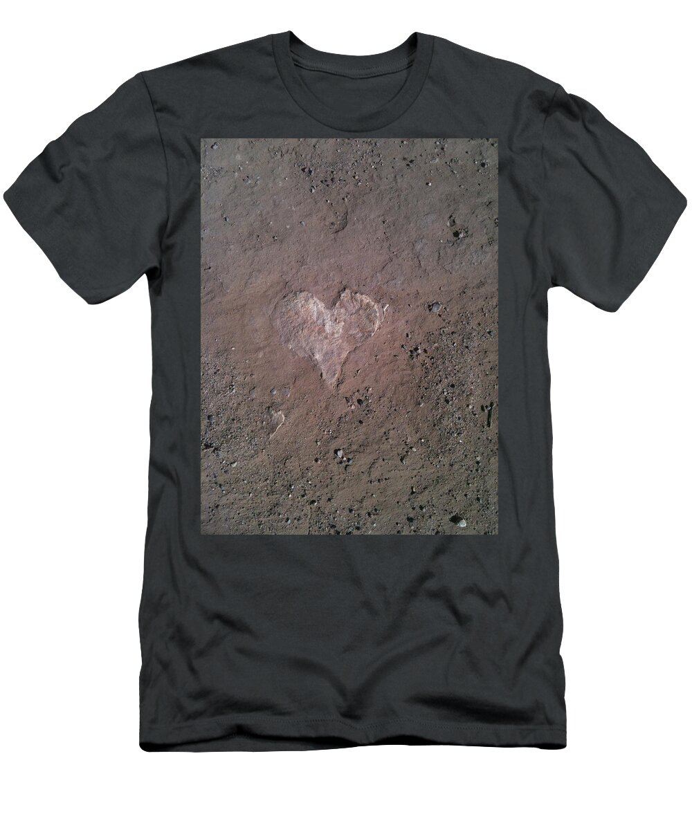 Rock T-Shirt featuring the photograph Rock Heart by Claudia Goodell