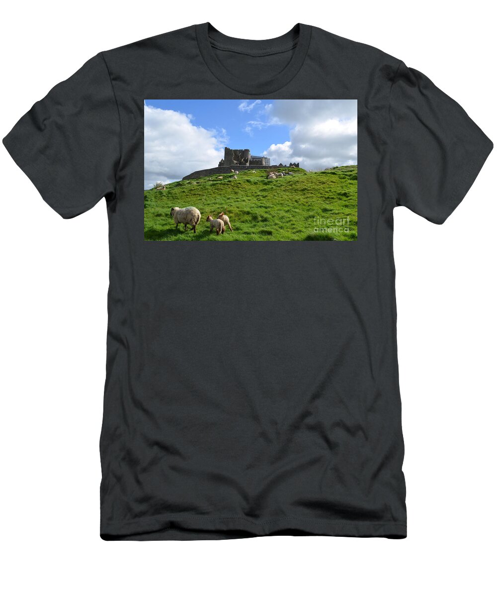 Cashel T-Shirt featuring the photograph Rock of Cashel in the Distance by DejaVu Designs