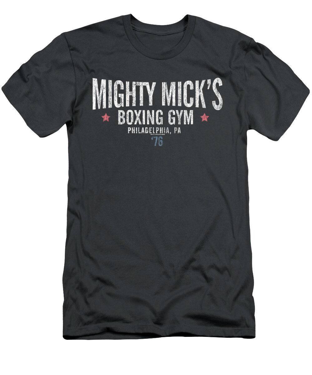 T-Shirt featuring the digital art Rocky - Mighty Micks Boxing Gym by Brand A
