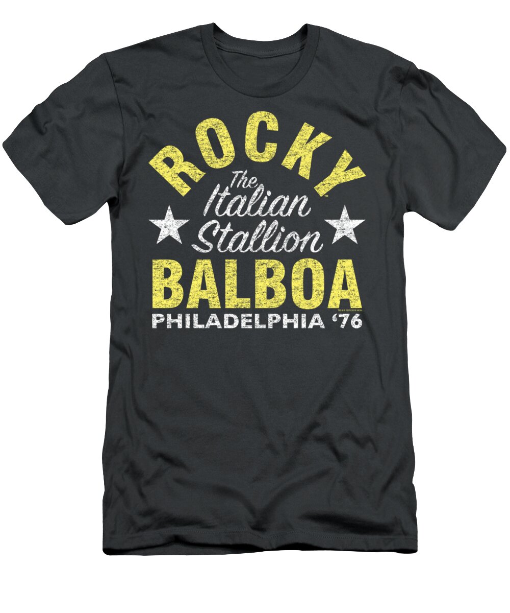  T-Shirt featuring the digital art Rocky - Rocky Philly by Brand A
