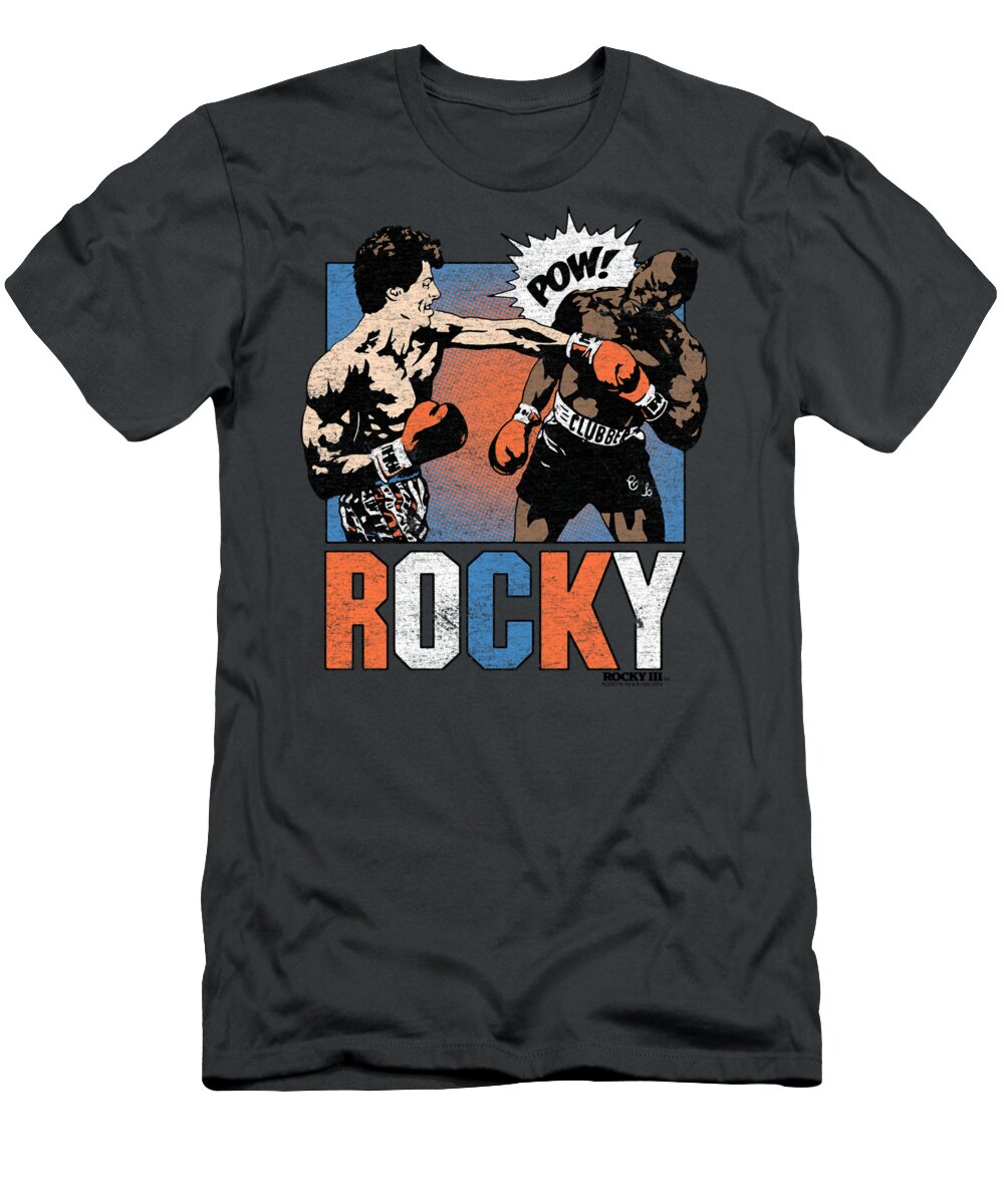  T-Shirt featuring the digital art Rocky - Rocky Pow by Brand A