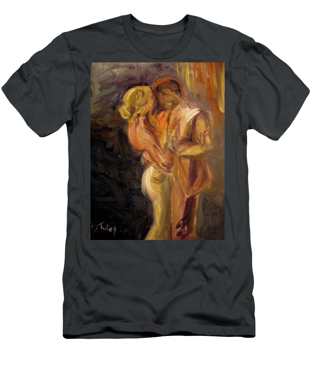 Dance T-Shirt featuring the painting Romance by Donna Tuten