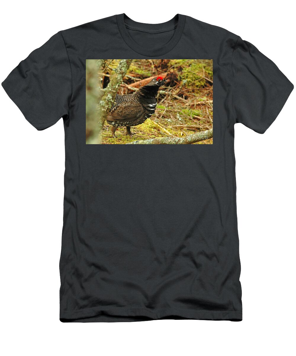 Rough Grouse T-Shirt featuring the photograph Rough Grouse by Alana Ranney
