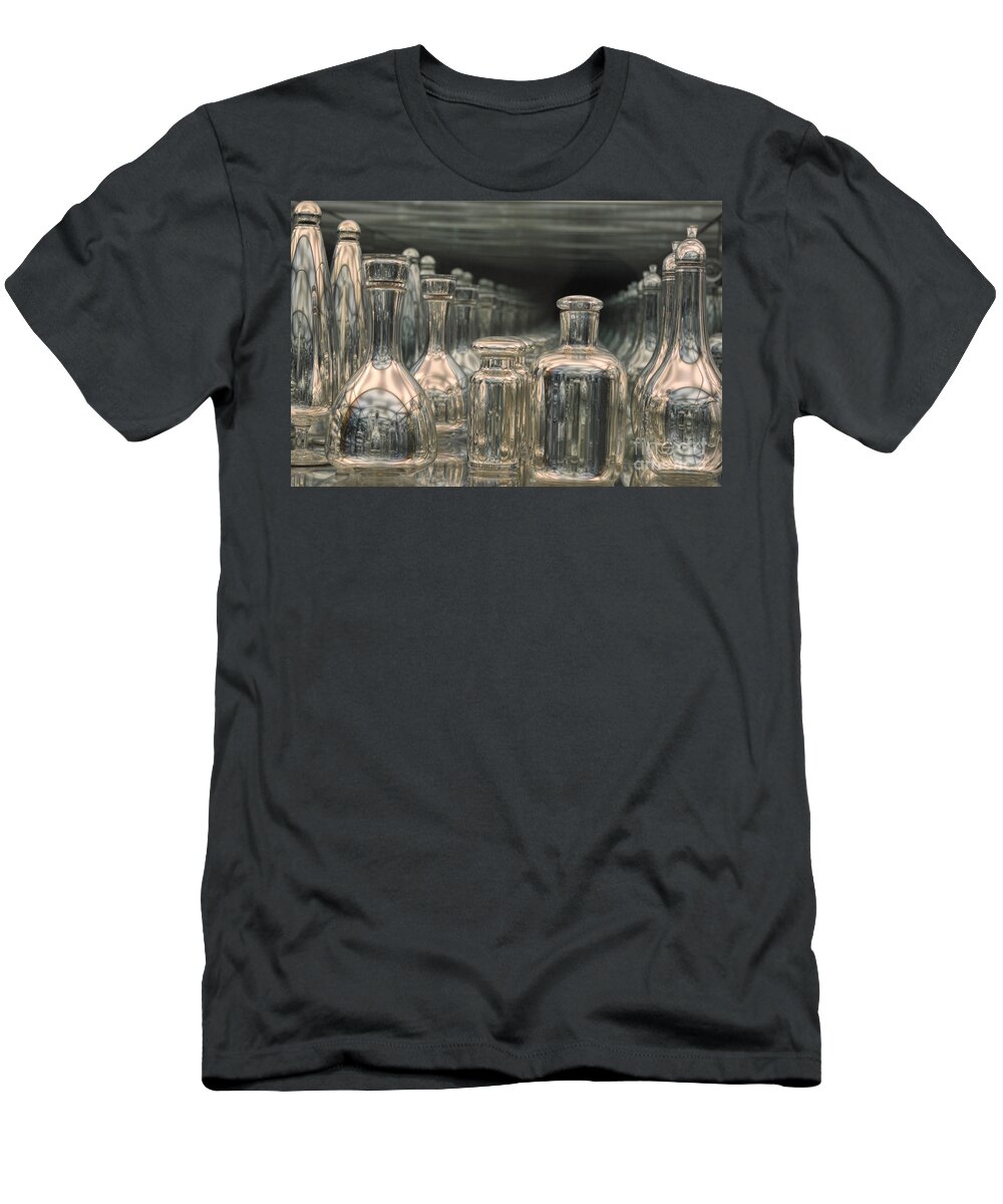 Bottle T-Shirt featuring the photograph Rows of Bottles by Randi Grace Nilsberg