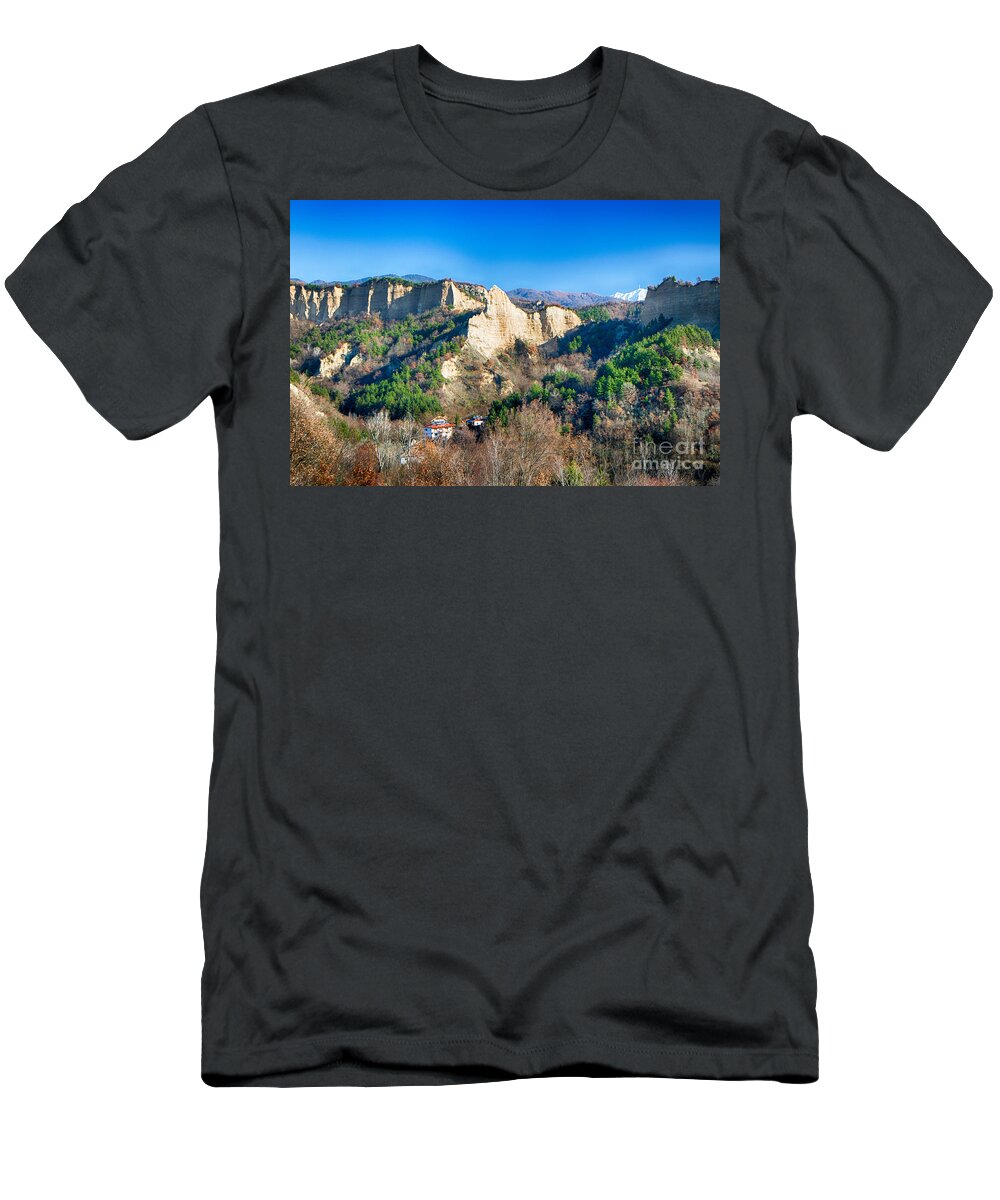 Bulgaria T-Shirt featuring the photograph Rozhen Monastery Bulgaria by Jivko Nakev