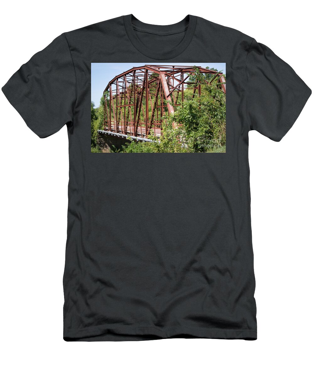 Rt 66 T-Shirt featuring the photograph Rt 66 Bridge In Oklahoma by Ashley M Conger
