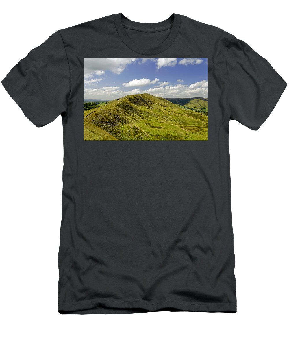 Derbyshire T-Shirt featuring the photograph Rushup Edge from Mam Tor by Rod Johnson