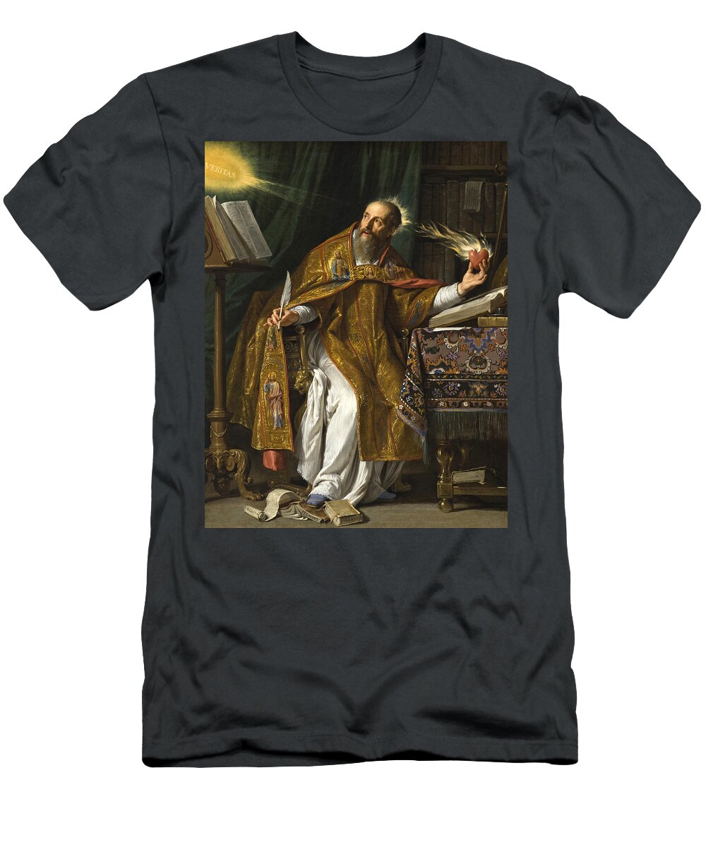 Philippe De Champaigne T-Shirt featuring the painting Saint Augustine by Philippe de Champaigne