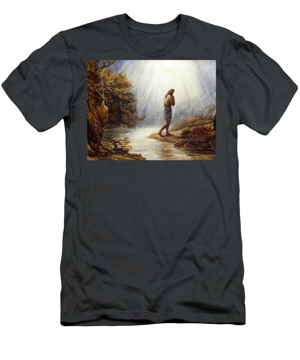 John Linnell T-Shirt featuring the painting Saint John the Baptist by John Linnell