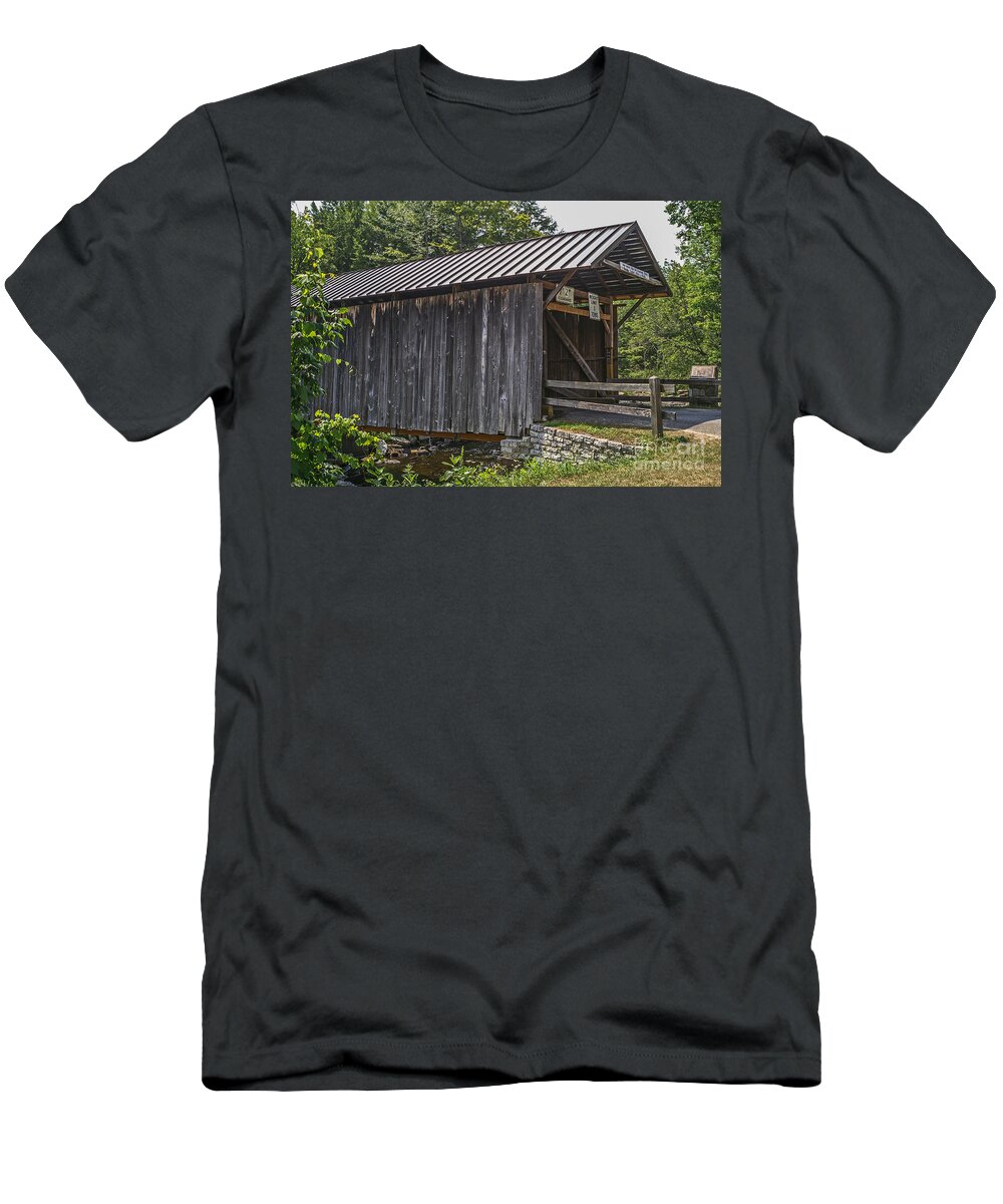 19th T-Shirt featuring the photograph Salisbury Center Covered Bridge by Sue Smith