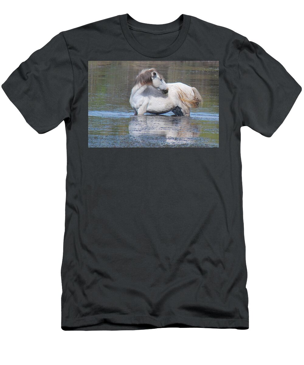 Horse T-Shirt featuring the photograph Salt River Wild Horse by Tam Ryan