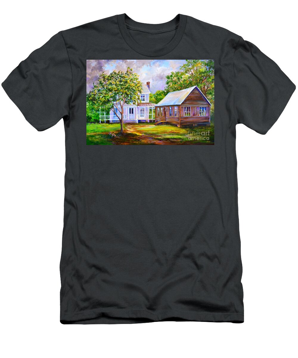 Painting Al Fresco T-Shirt featuring the painting Sams Place by AnnaJo Vahle