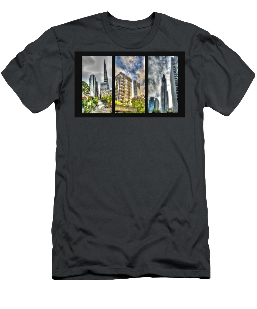 Architecture T-Shirt featuring the photograph San Francisco Embarcadero Panel by SC Heffner