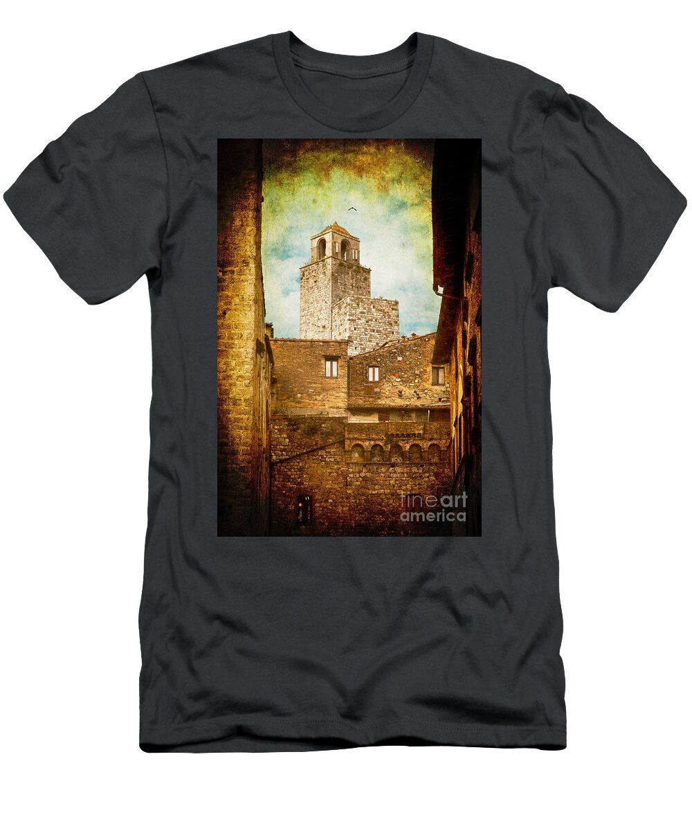 Architecture T-Shirt featuring the photograph San Gimignano Italy by Silvia Ganora