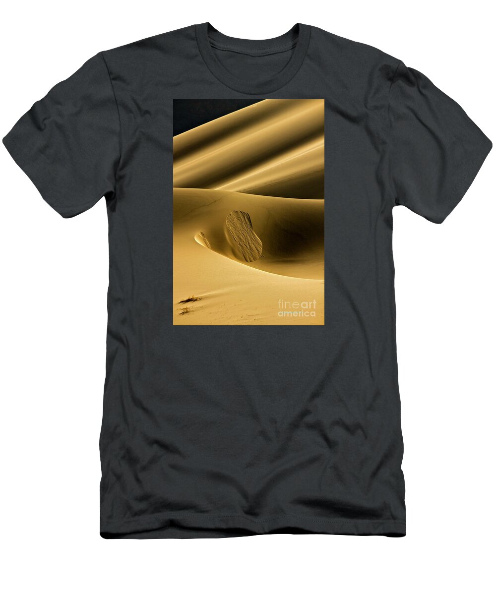 Sand Dunes T-Shirt featuring the photograph Sand Avalanche by Michael Cinnamond