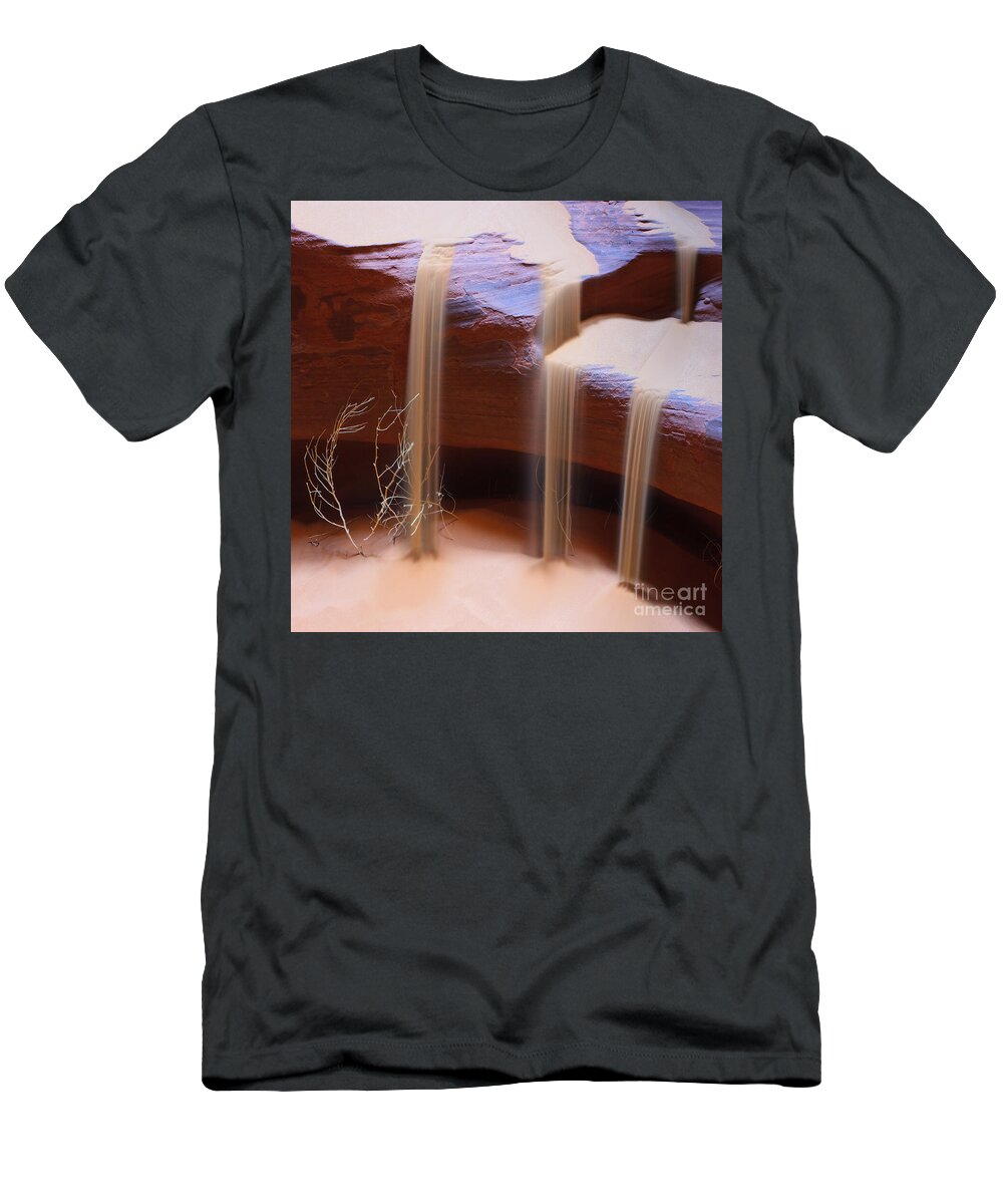 Usa T-Shirt featuring the photograph Sandfalls in Upper Antelope Canyon by Henk Meijer Photography