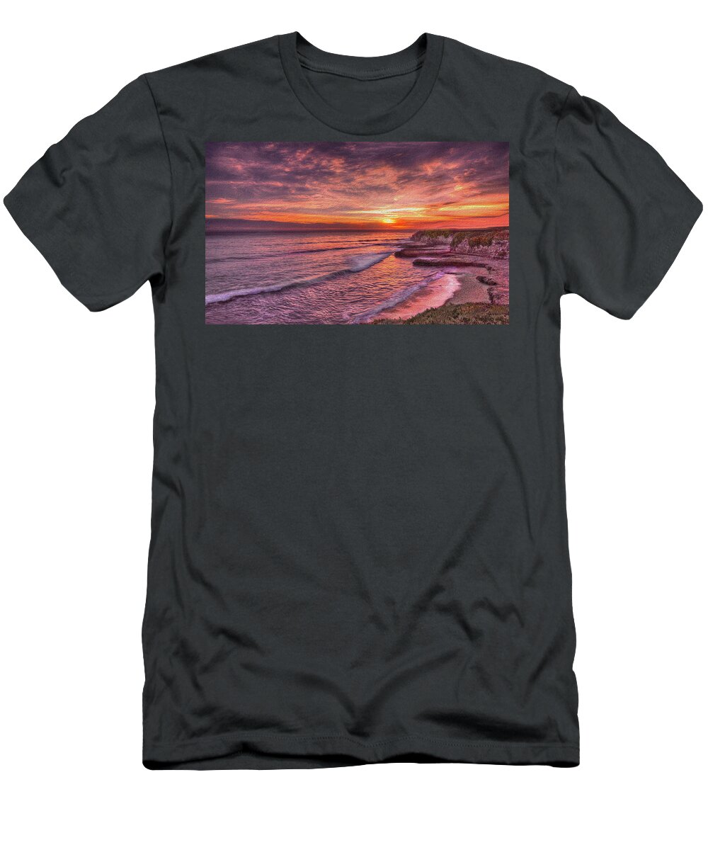 Santa Cruz T-Shirt featuring the photograph Santa cruz sunset by Patricia Dennis