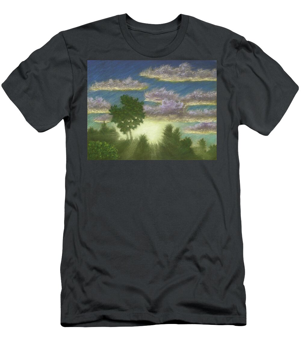 Santee T-Shirt featuring the pastel Santee Sunset 01 by Michael Heikkinen