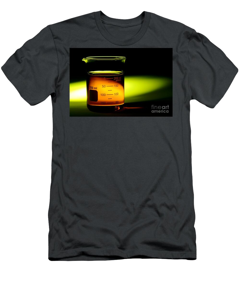 Beaker T-Shirt featuring the photograph Scientific Beaker in Science Research Lab by Science Research Lab