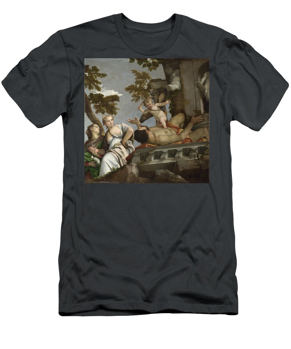 Paolo Veronese T-Shirt featuring the painting Scorn by Paolo Veronese