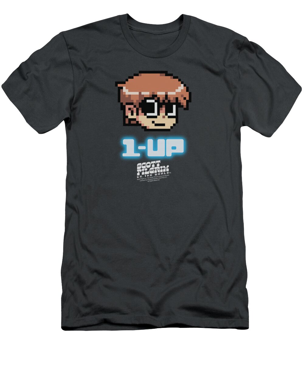 Scott Pilgrim T-Shirt featuring the digital art Scott Pilgrim - 1 Up by Brand A