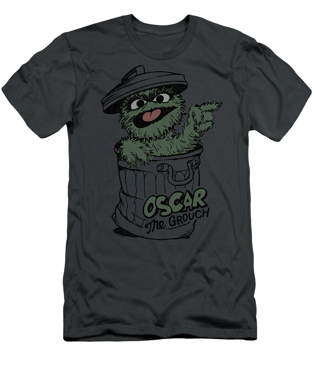  T-Shirt featuring the digital art Sesame Street - Early Grouch by Brand A