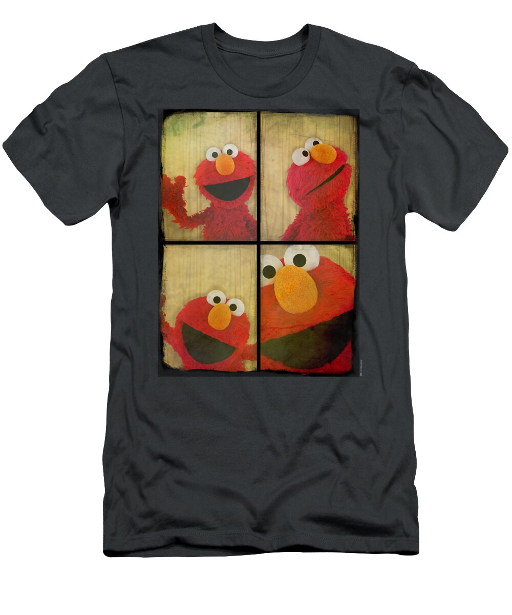  T-Shirt featuring the digital art Sesame Street - Photo Booth Elmo by Brand A