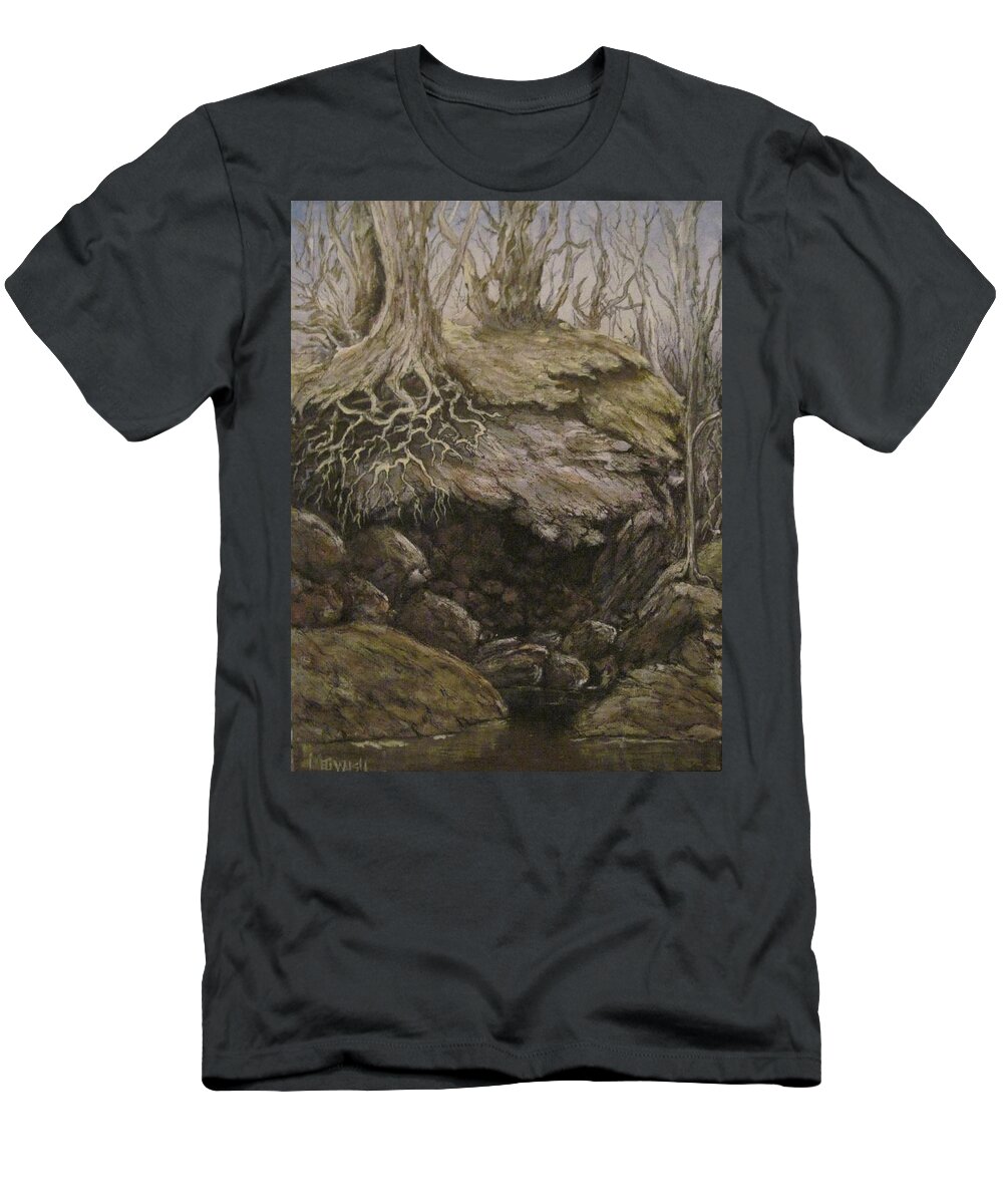 Fantasy T-Shirt featuring the painting Shades of Froud by Megan Walsh