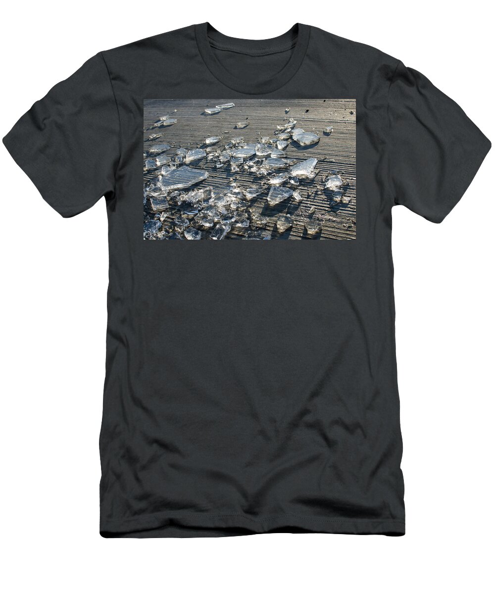 Ice T-Shirt featuring the photograph Shards Of Smashed Ice by Andreas Berthold