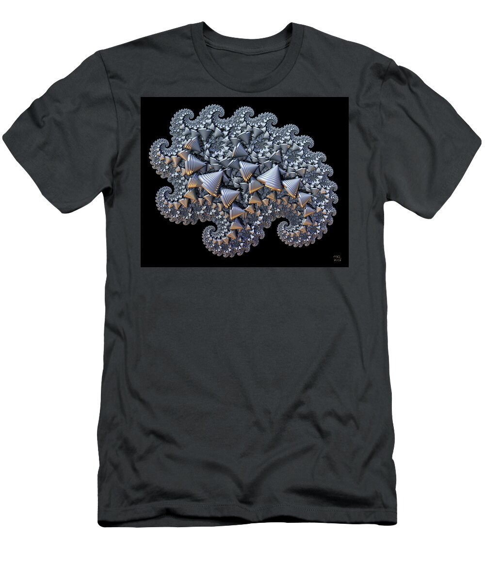 Abstract T-Shirt featuring the digital art Shell Amoeba by Manny Lorenzo