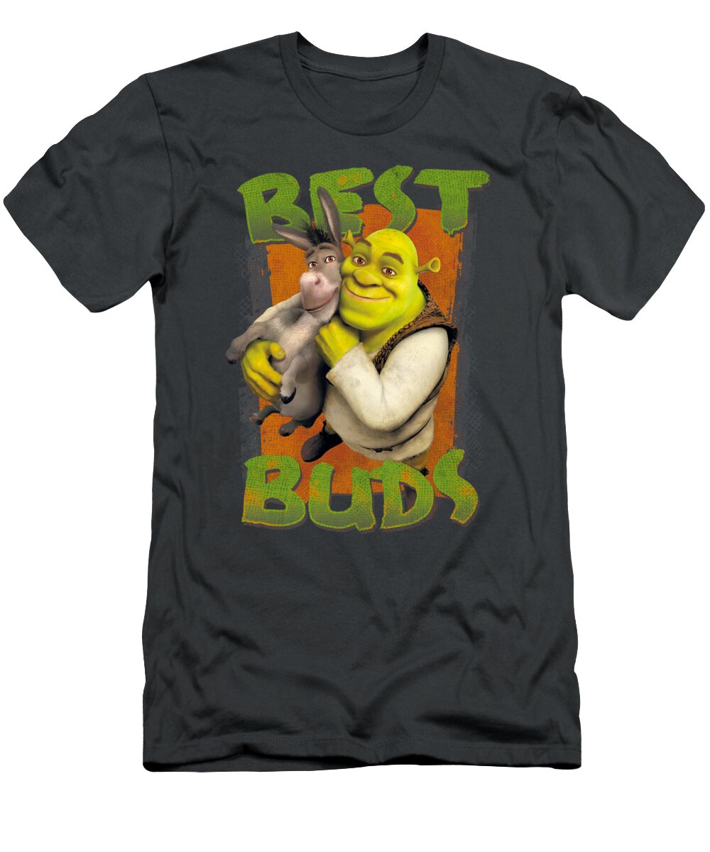  T-Shirt featuring the digital art Shrek - Buds by Brand A