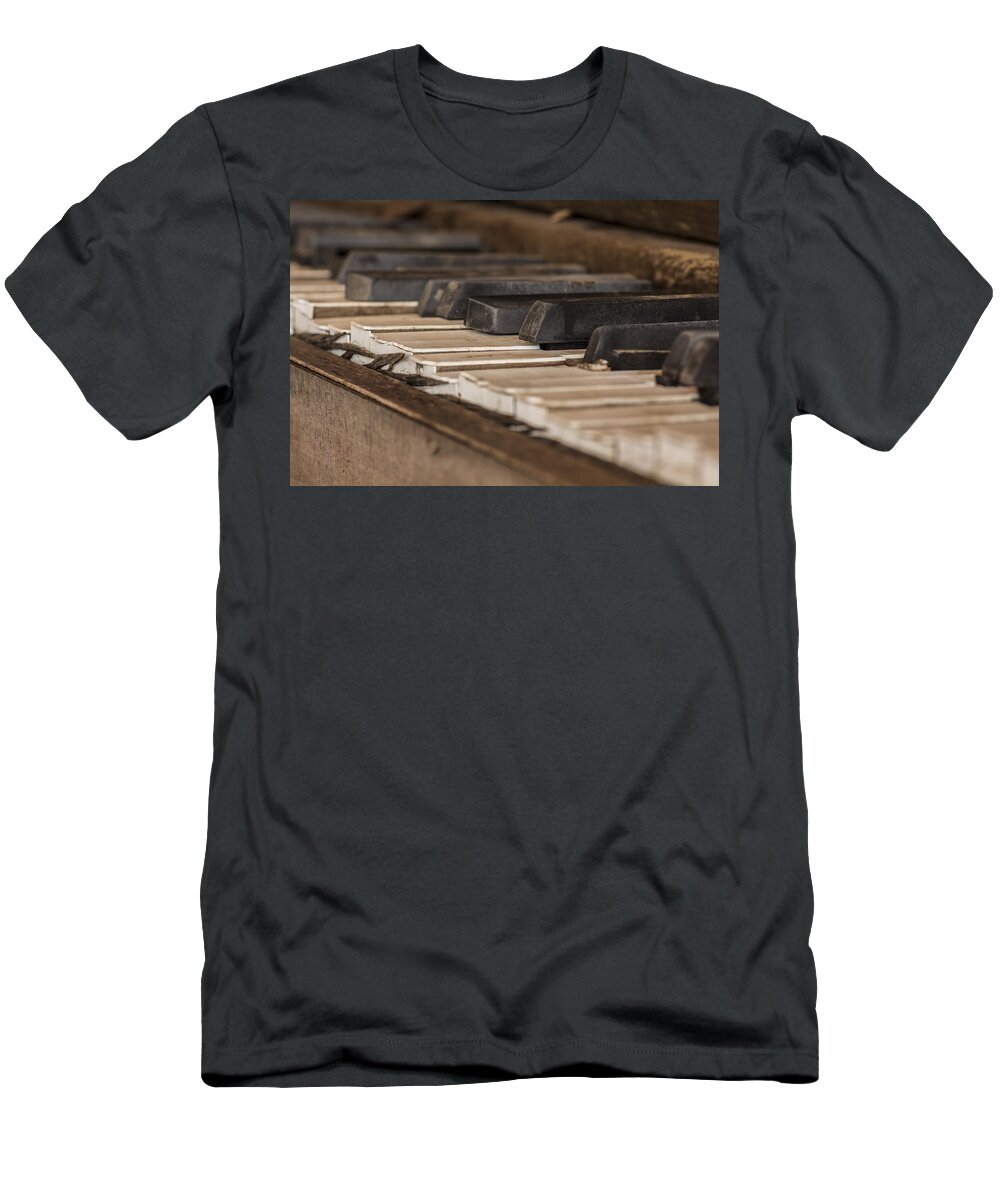 Piano T-Shirt featuring the photograph Silent Keys by Jonathan Davison