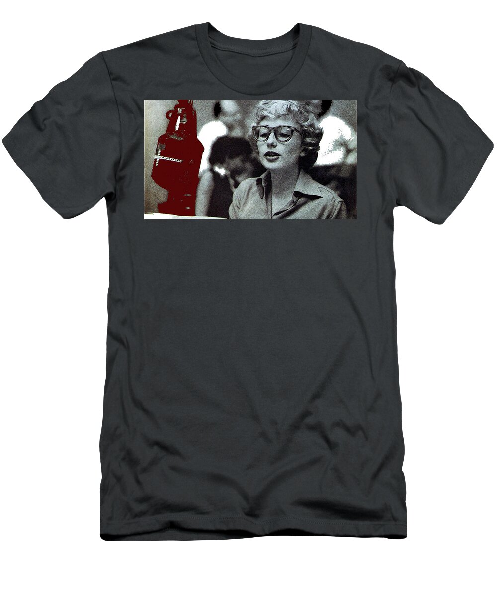 Singer Pianist Blossom Dearie No Known Date T-Shirt featuring the photograph Singer pianist Blossom Dearie no known date by David Lee Guss