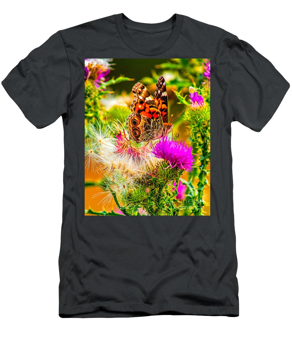 Animal T-Shirt featuring the photograph Skyline Butterfly by Nick Zelinsky Jr
