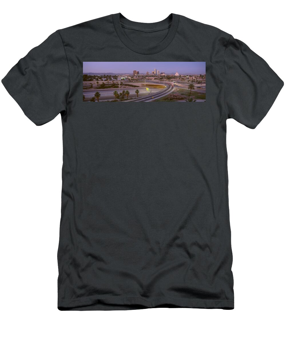 Photography T-Shirt featuring the photograph Skyline Phoenix Az Usa by Panoramic Images