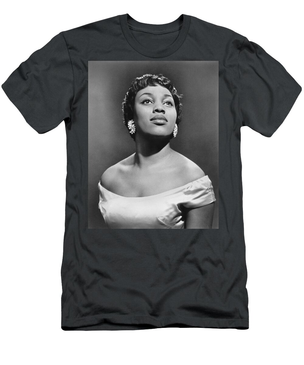 1950's T-Shirt featuring the photograph Soprano Leontyne Price by Underwood Archives