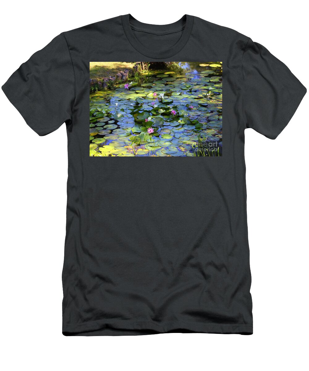 Lily Pond T-Shirt featuring the photograph Southern Lily Pond by Carol Groenen