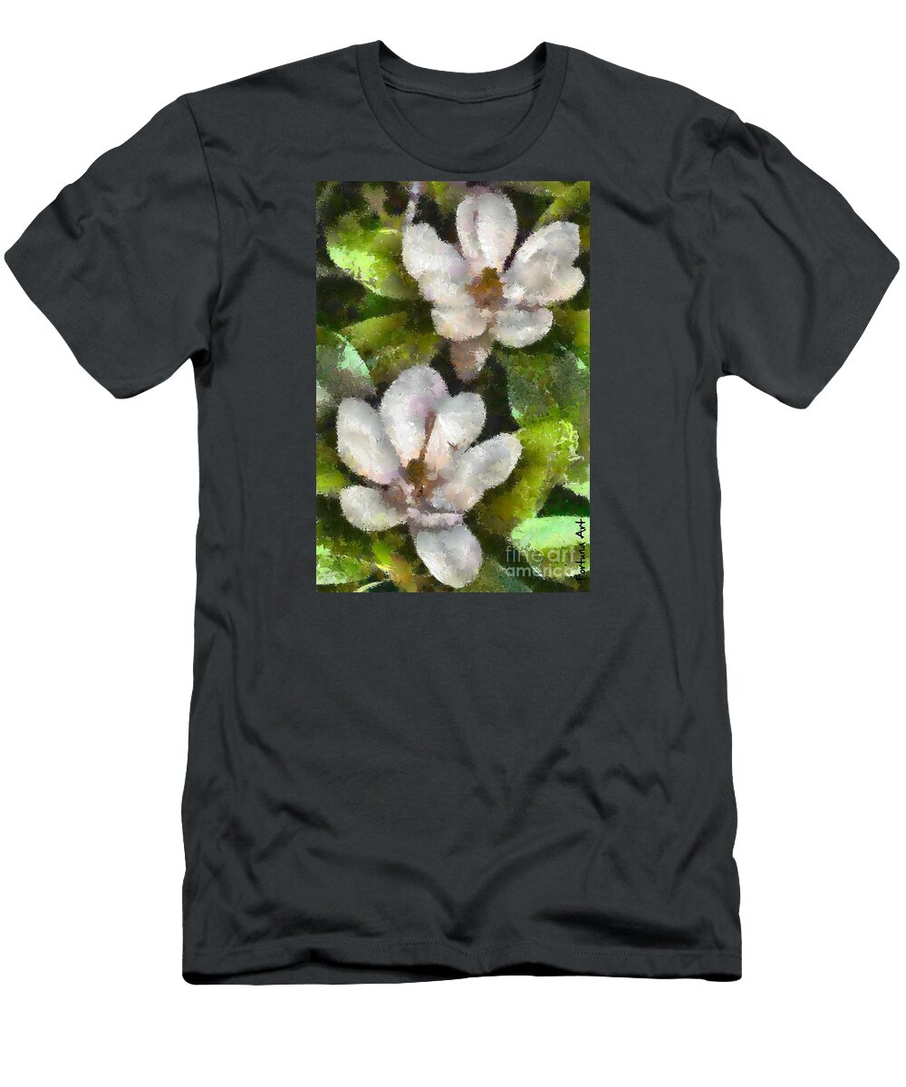 Digital Art T-Shirt featuring the painting Southern Magnolia by Dragica Micki Fortuna