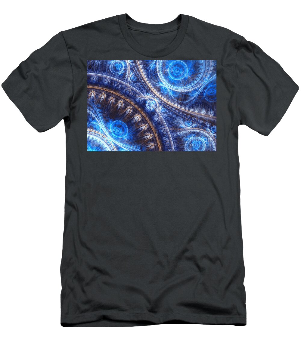 Abstract T-Shirt featuring the digital art Space-time mesh by Martin Capek