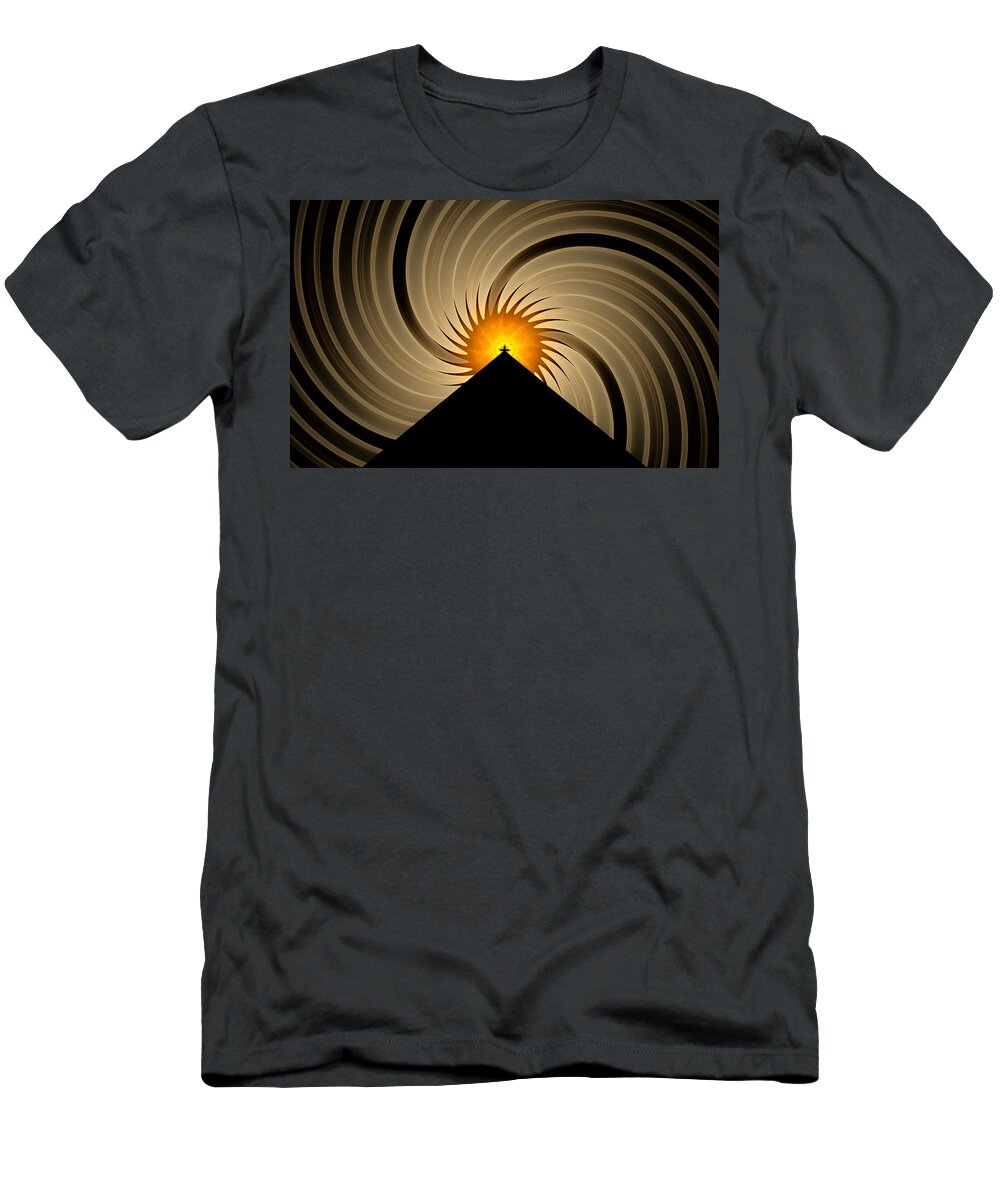Fractal T-Shirt featuring the digital art Spin Art by Gary Blackman
