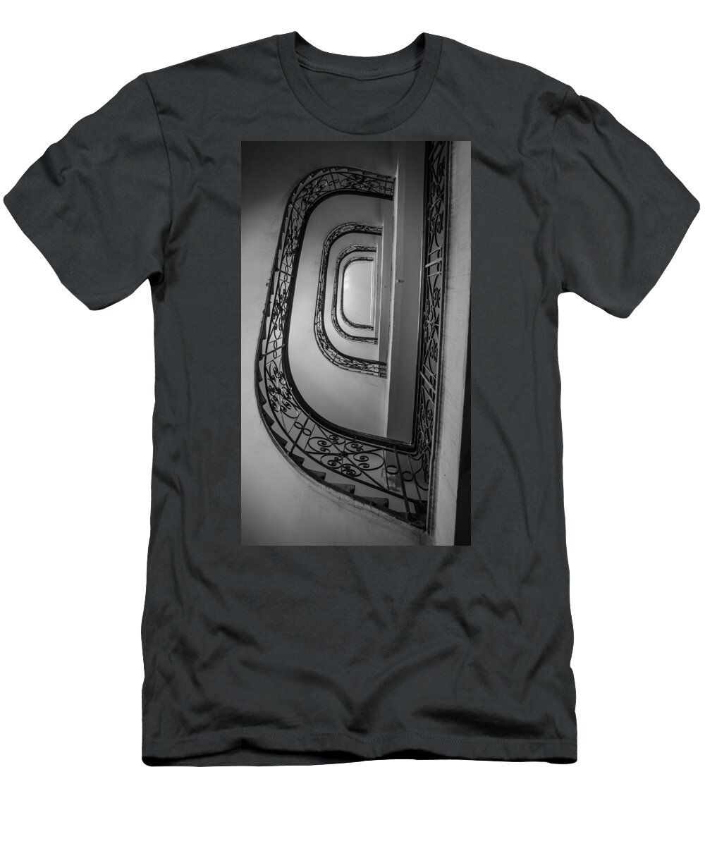 Staircase T-Shirt featuring the photograph Spiral Staircase by Andreas Berthold