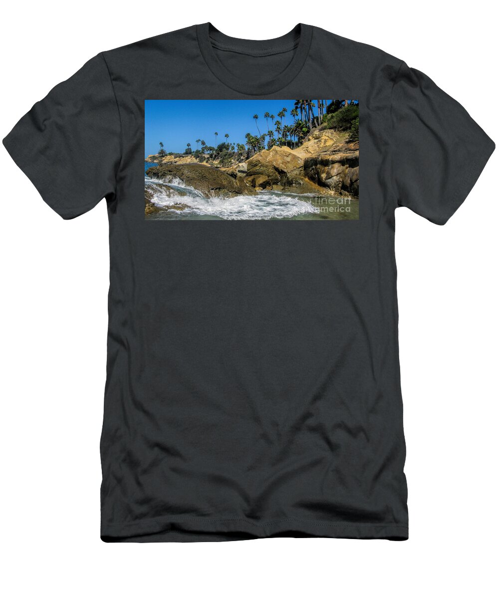 Beach T-Shirt featuring the photograph Splash by Tammy Espino