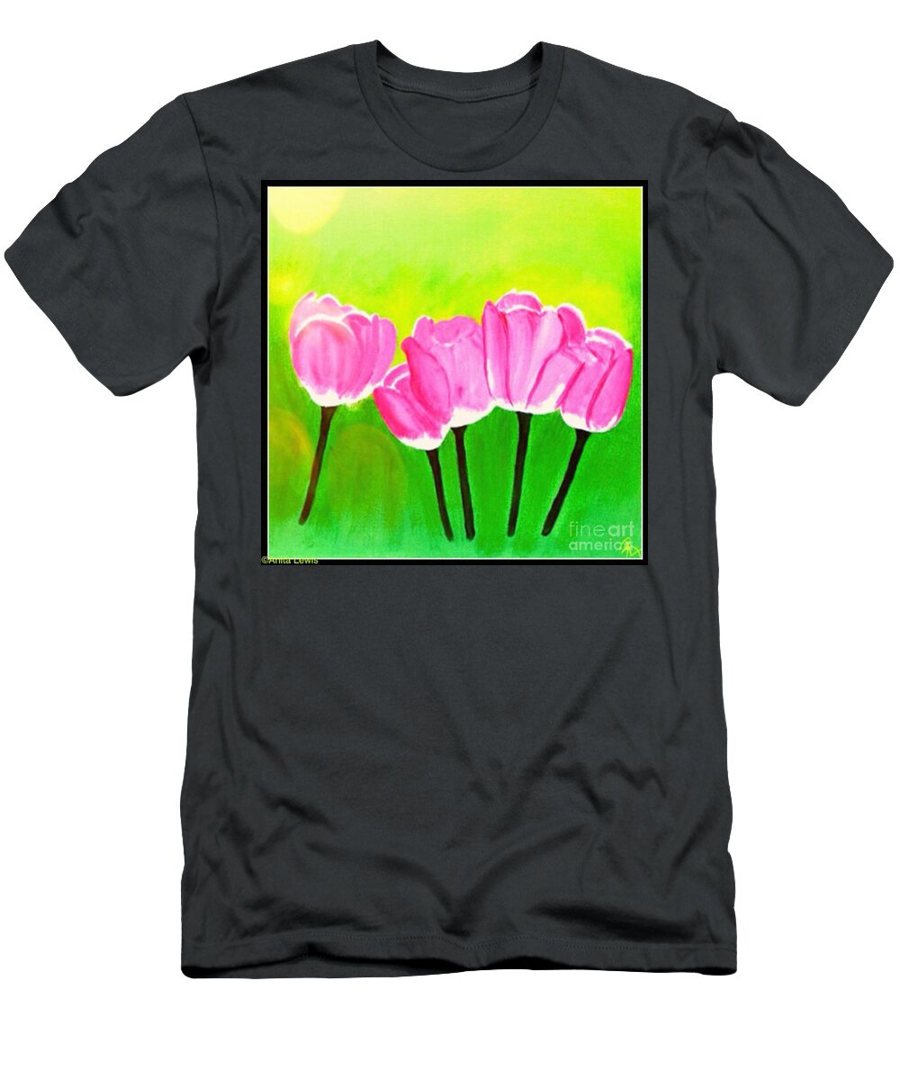 Spring I T-Shirt featuring the painting Spring I by Anita Lewis