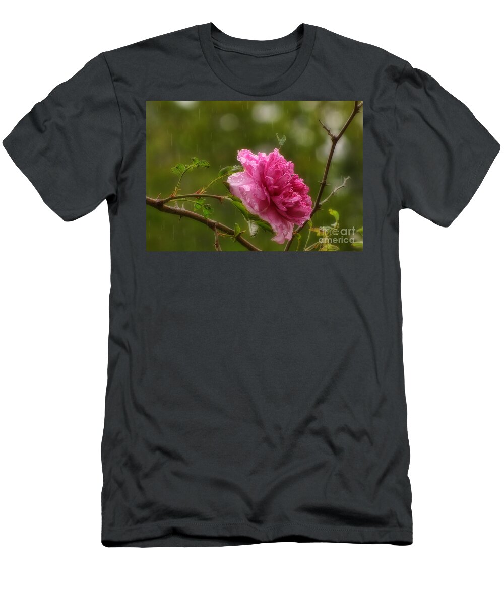 Rain T-Shirt featuring the photograph Spring Showers by Peggy Hughes