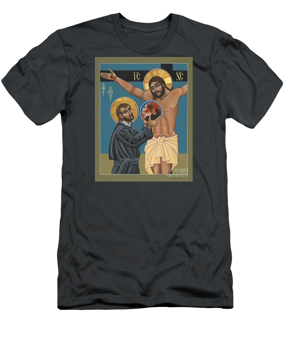 St. Ignatius And The Passion Of The World In The 21st Century T-Shirt featuring the painting St. Ignatius and the Passion of the World in the 21st Century 194 by William Hart McNichols