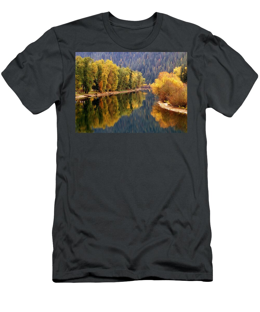 Autumn T-Shirt featuring the photograph St. Joe River, Northern Idaho by Theodore Clutter